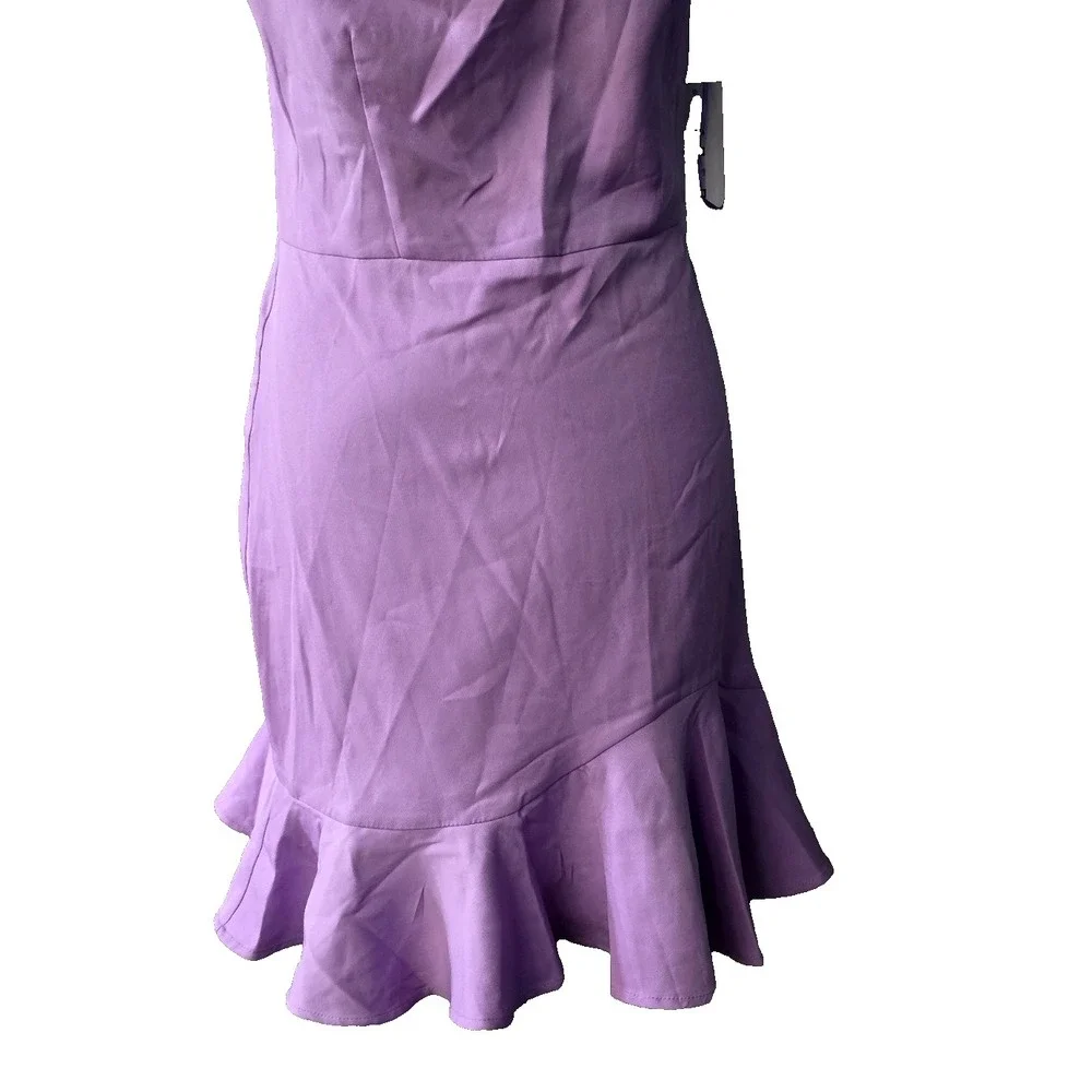 TCEC Asymmetrical One‎ Shoulder Ruffle Dress Size Medium Lavender CD01911